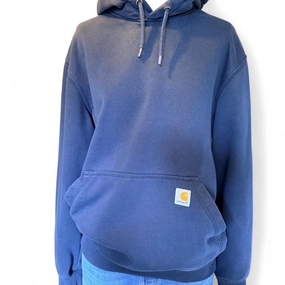 Carhartt Rain Defender Heavyweight Loose Fit Hoodie Mens Small Navy Blue